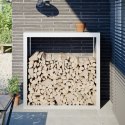 STOJAK NA DREWNO OPAŁOWE BIAŁY 100X40X100CM STALOWY