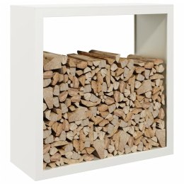 STOJAK NA DREWNO OPAŁOWE BIAŁY 100X40X100CM STALOWY