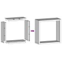 STOJAK NA DREWNO OPAŁOWE BIAŁY 100X40X100CM STALOWY