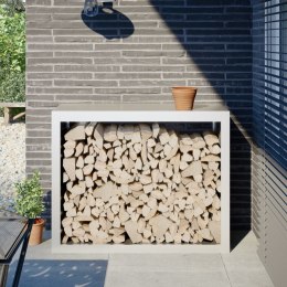 STOJAK NA DREWNO OPAŁOWE BIAŁY 100X40X80CM STALOWY