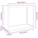 STOJAK NA DREWNO OPAŁOWE BIAŁY 100X40X80CM STALOWY