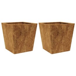 DONICE OGRODOWE 2 SZT. 40X40X40CM STAL KORTENOWSKA