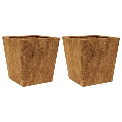 DONICE OGRODOWE 2 SZT. 40X40X40CM STAL KORTENOWSKA