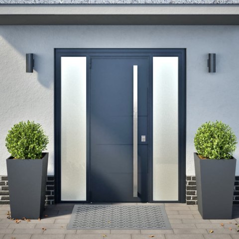 DONICE OGRODOWE 2 SZT. ANTRACYTOWE 45X45X75CM STALOWE