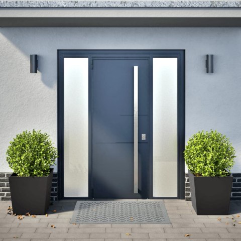 DONICE OGRODOWE CZARNE 2 SZT. 50X50X50CM STALOWE