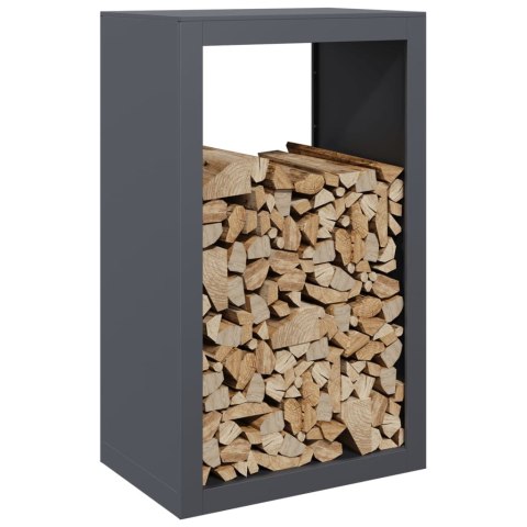 STOJAK NA DREWNO OPAŁOWE ANTRACYTOWY 60X40X100CM STALOWY