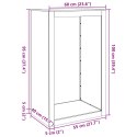 STOJAK NA DREWNO OPAŁOWE ANTRACYTOWY 60X40X100CM STALOWY