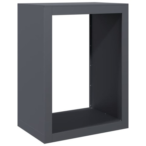 STOJAK NA DREWNO OPAŁOWE ANTRACYTOWY 60X40X80CM STALOWY