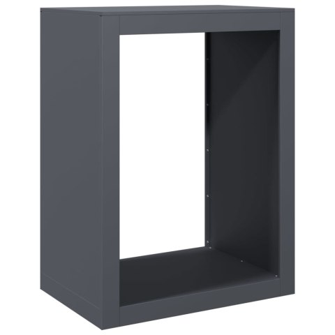 STOJAK NA DREWNO OPAŁOWE ANTRACYTOWY 60X40X80CM STALOWY