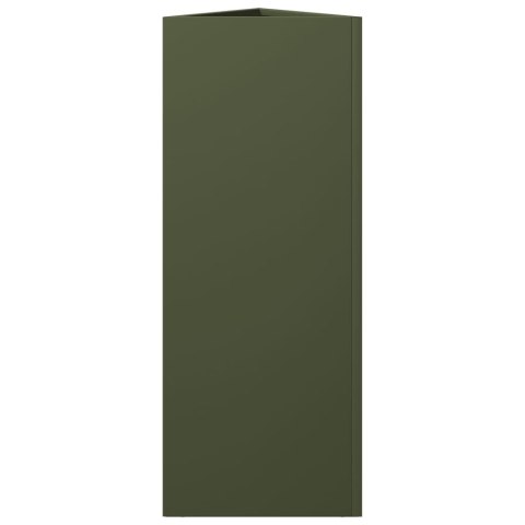 DONICA OGRODOWA OLIWKOWA TRÓJKĄTNA 30X26X75CM STAL