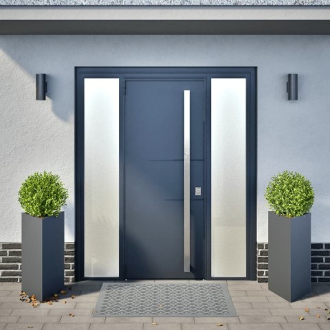 DONICE OGRODOWE 2 SZT. ANTRACYTOWE TRÓJKĄTNE 40X34,5X70CM