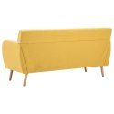 3-OSOBOWA SOFA TAPICEROWANA TKANINĄ 172X70X82CM ŻÓŁTA