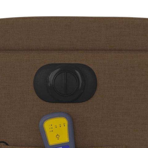 PODNOSZONY FOTEL MASUJĄCY ELEKTRYCZNY ROZKŁADANY BRĄZOWY