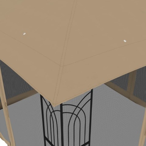 ALTANA Z PODWÓJNYM DACHEM I SIATKĄ WOKÓŁ TAUPE 2,94X2,94M