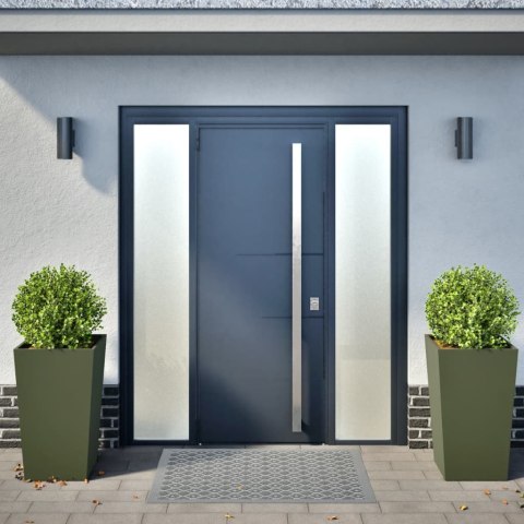 DONICE OGRODOWE OLIWKOWOZIELONE 2 SZT. 45X45X75CM STALOWE