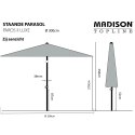 MADISON PARASOL OGRODOWY PAROS II LUXE 300CM SZAFIROWY NIEBIESKI