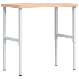 STOLIK ROBOCZY 100X60X(73-99,5)CM PROSTOKĄTNY DREWNO BUKOWE