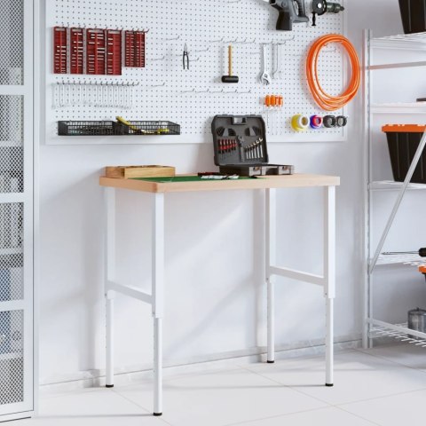 STOLIK ROBOCZY 100X60X(73-99,5)CM PROSTOKĄTNY DREWNO BUKOWE