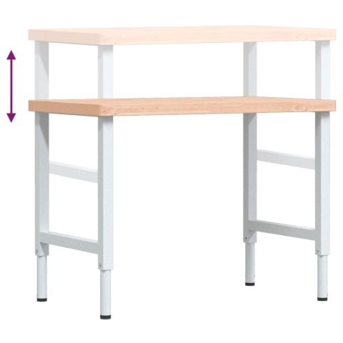 STOLIK ROBOCZY 100X60X(73-99,5)CM PROSTOKĄTNY DREWNO BUKOWE