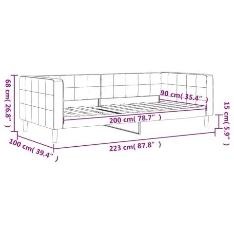 SOFA Z FUNKCJĄ SPANIA CIEMNOZIELONA 90X200CM AKSAMITNA