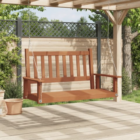 HUŚTAWKA OGRODOWA Z METALOWYMI ŁAŃCUCHAMI BRĄZOWA JODŁOWA