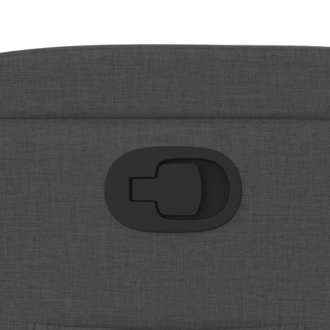 PODNOSZONY FOTEL ROZKŁADANY CIEMNOSZARY OBITY TKANINĄ