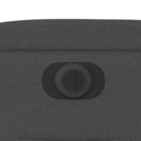 ELEKTRYCZNY FOTEL ROZKŁADANY CIEMNOSZARY OBITY TKANINĄ