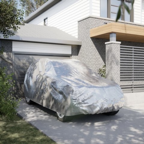 POKROWIEC NA SAMOCHÓD TYPU SUV Z PASKAMI PEŁNY SREBRNY L