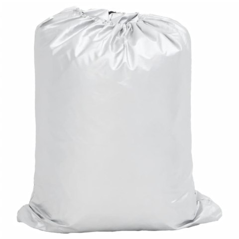 POKROWIEC NA SAMOCHÓD TYPU SUV Z PASKAMI PEŁNY SREBRNY L