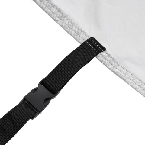 POKROWIEC NA SAMOCHÓD TYPU SEDAN Z PASKAMI PEŁNY SREBRNY,XL