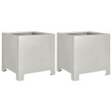 DONICE OGRODOWE 2 SZT. 30X30X30CM STAL NIERDZEWNA