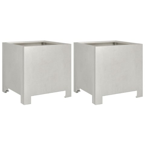 DONICE OGRODOWE 2 SZT. 30X30X30CM STAL NIERDZEWNA