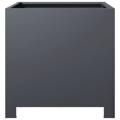 DONICE OGRODOWE 2 SZT. ANTRACYTOWE 40X40X40CM STALOWE