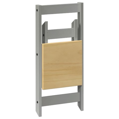 KRZESŁA STOŁOWE CORONA SKŁADANE 4 SZT. SZARE SOSNOWE