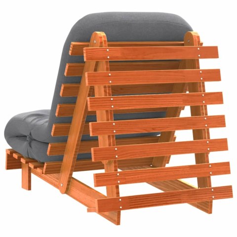 SOFA ROZKŁADANA FUTON Z MATERACEM WOSKOWY BRĄZ 70X206X11CM