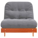 SOFA ROZKŁADANA FUTON Z MATERACEM WOSKOWY BRĄZ 80X206X11CM
