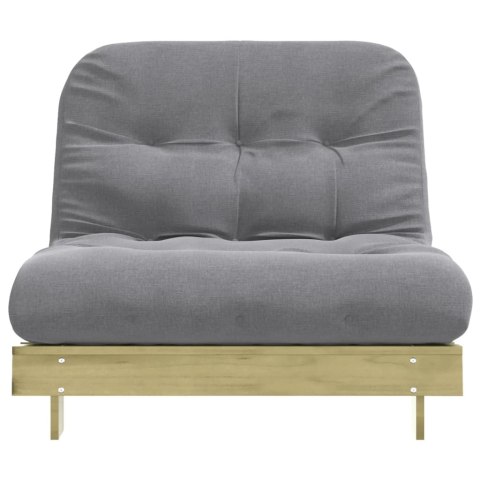 SOFA ROZKŁADANA TYPU FUTON Z MATERACEM 100X206X11CM SOSNOWA