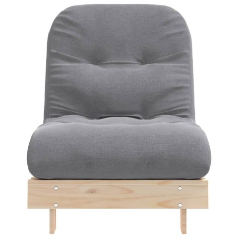 SOFA ROZKŁADANA TYPU FUTON Z MATERACEM 70X206X11CM SOSNOWA