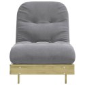 SOFA ROZKŁADANA TYPU FUTON Z MATERACEM 70X206X11CM SOSNOWA