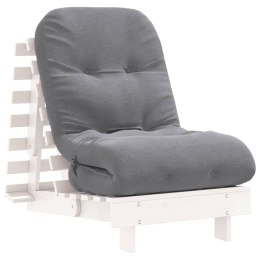 SOFA ROZKŁADANA TYPU FUTON Z MATERACEM BIAŁA 60X206X11CM