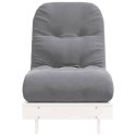 SOFA ROZKŁADANA TYPU FUTON Z MATERACEM BIAŁA 60X206X11CM