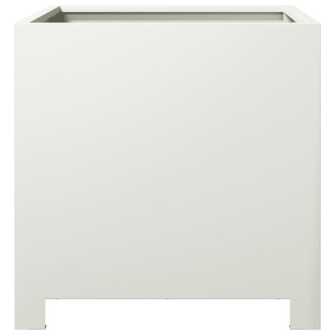 DONICE OGRODOWE 2 SZT. BIAŁE 40X40X40CM STALOWE