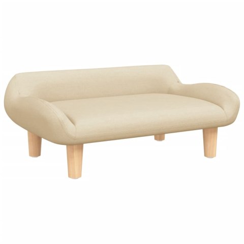 SOFA DLA DZIECI KREMOWA 70X40X24CM OBITA TKANINĄ