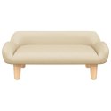 SOFA DLA DZIECI KREMOWA 70X40X24CM OBITA TKANINĄ