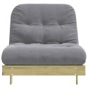 SOFA ROZKŁADANA TYPU FUTON Z MATERACEM 80X206X11CM SOSNOWA