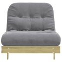 SOFA ROZKŁADANA TYPU FUTON Z MATERACEM 90X206X11CM SOSNOWA