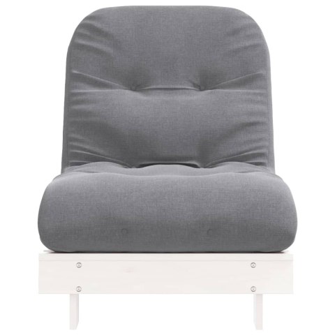 SOFA ROZKŁADANA TYPU FUTON Z MATERACEM BIAŁA 70X206X11CM