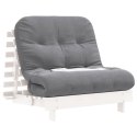 SOFA ROZKŁADANA TYPU FUTON Z MATERACEM BIAŁA 90X206X11CM