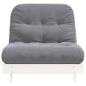 SOFA ROZKŁADANA TYPU FUTON Z MATERACEM BIAŁA 90X206X11CM