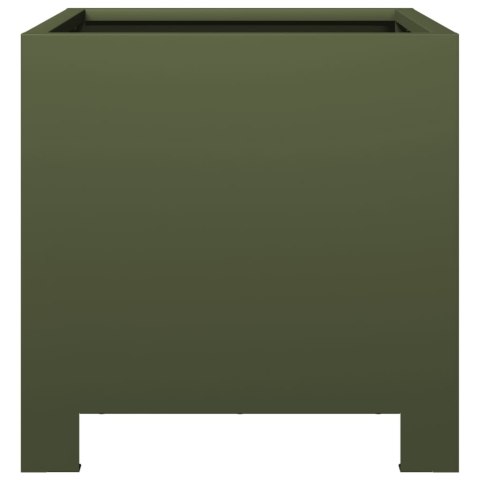 DONICA OGRODOWA OLIWKOWOZIELONA 30X30X30CM STALOWA
